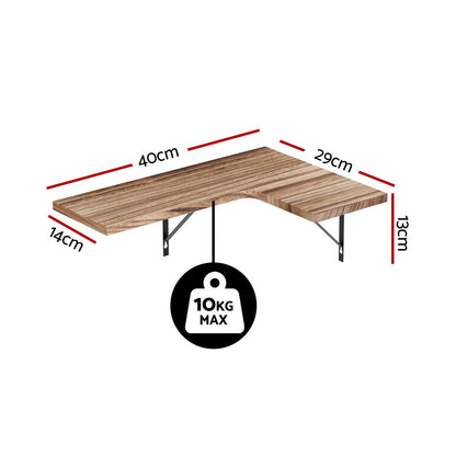 Artiss Set of 4 Floating Wall Shelves, Paulownia Wood, Space-Saving, Easy Assembly