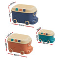 Keezi 3PCS Toy Storage Box Cute Car Toy Container Kids Toys Organiser Snack Boxes - SuperSaverAU - view 2