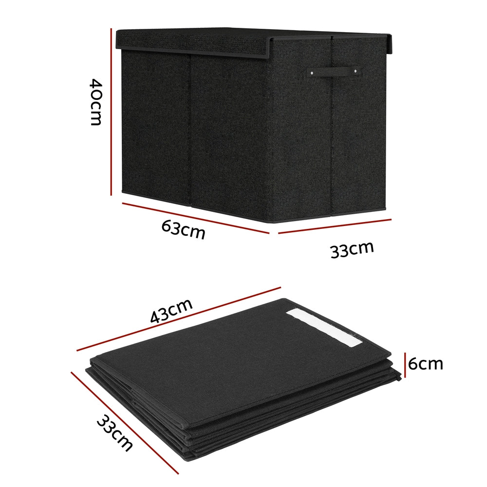 Keezi Large Toy Box Chest Storage with Flip-Top Lid Foldable Organizer Bins - SuperSaverAU - view 2