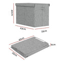 Keezi Large Toy Box Chest Storage with Flip-Top Lid Foldable Organizer Bins Grey - SuperSaverAU - view 2