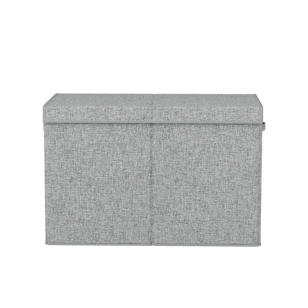 Keezi Large Toy Box Chest Storage with Flip-Top Lid Foldable Organizer Bins Grey - SuperSaverAU - view 3