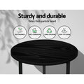 Artiss Coffee Table Side Table C-Shape Black 40cm x 40cm x 61.5cm, Durable, Space-Saving - SuperSaverAU - view 5