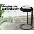 Artiss Coffee Table Side Table C-Shape Black 40cm x 40cm x 61.5cm, Durable, Space-Saving - SuperSaverAU - view 6