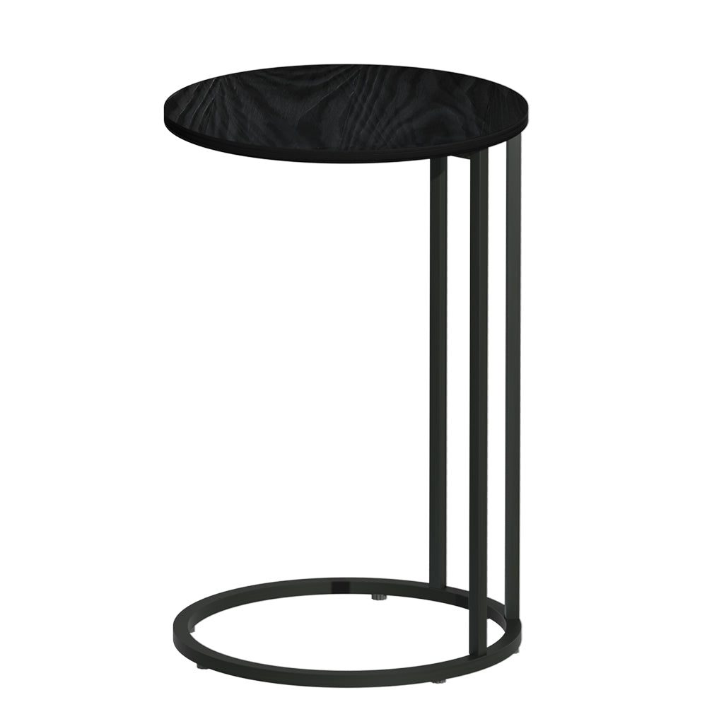Artiss Coffee Table Side Table C-Shape Black 40cm x 40cm x 61.5cm, Durable, Space-Saving - SuperSaverAU - view 7