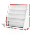 Keezi 4 Tiers Kids Bookshelf Magazine Shelf Children Bookcase Rack Organiser - SuperSaverAU - view 4