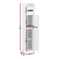 Artiss Bathroom Storage Cabinet 3-Tier Slim Toilet Paper Holder Organizer White - SuperSaverAU - view 3