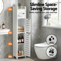 Artiss Bathroom Storage Cabinet 3-Tier Slim Toilet Paper Holder Organizer White - SuperSaverAU - view 5