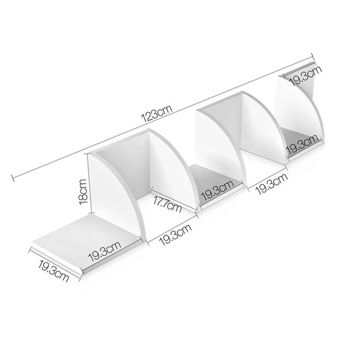 Artiss Wall Shelf Corner Floating 5-Tier White - SuperSaverAU - view 2