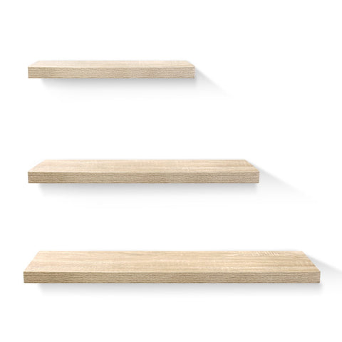 Artiss Floating Wall Shelf Set of 3 Oak - SuperSaverAU - view 1