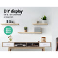Artiss Floating Wall Shelf Set of 3 Oak - SuperSaverAU - view 3