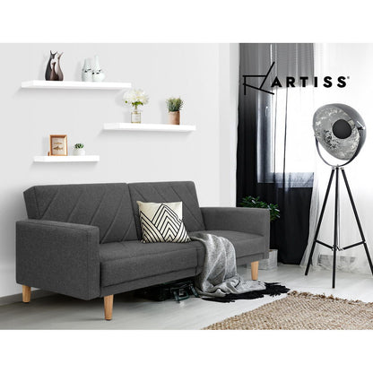 Artiss Floating Wall Shelf Set of 3 with 3.2cm Thick Honeycomb Board - White