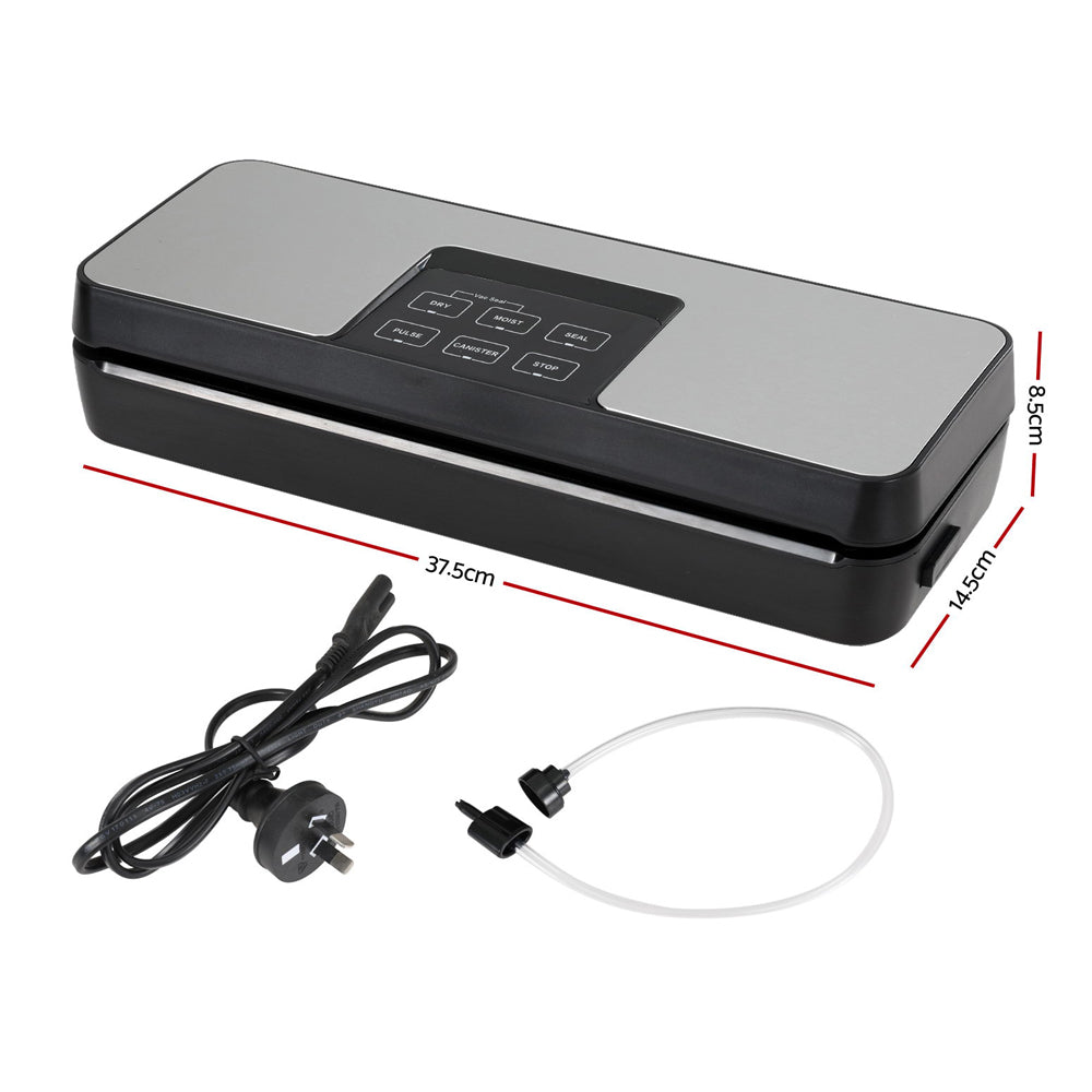 Devanti Food Vacuum Sealer 110W, 80kpa Suction, 375x145x85mm, 5 Modes - SuperSaverAU - view 2