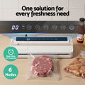 Devanti Food Vacuum Sealer – White 110W, 6 Modes with Slide Cutter