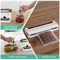 Devanti Food Vacuum Sealer – White 110W, 6 Modes with Slide Cutter