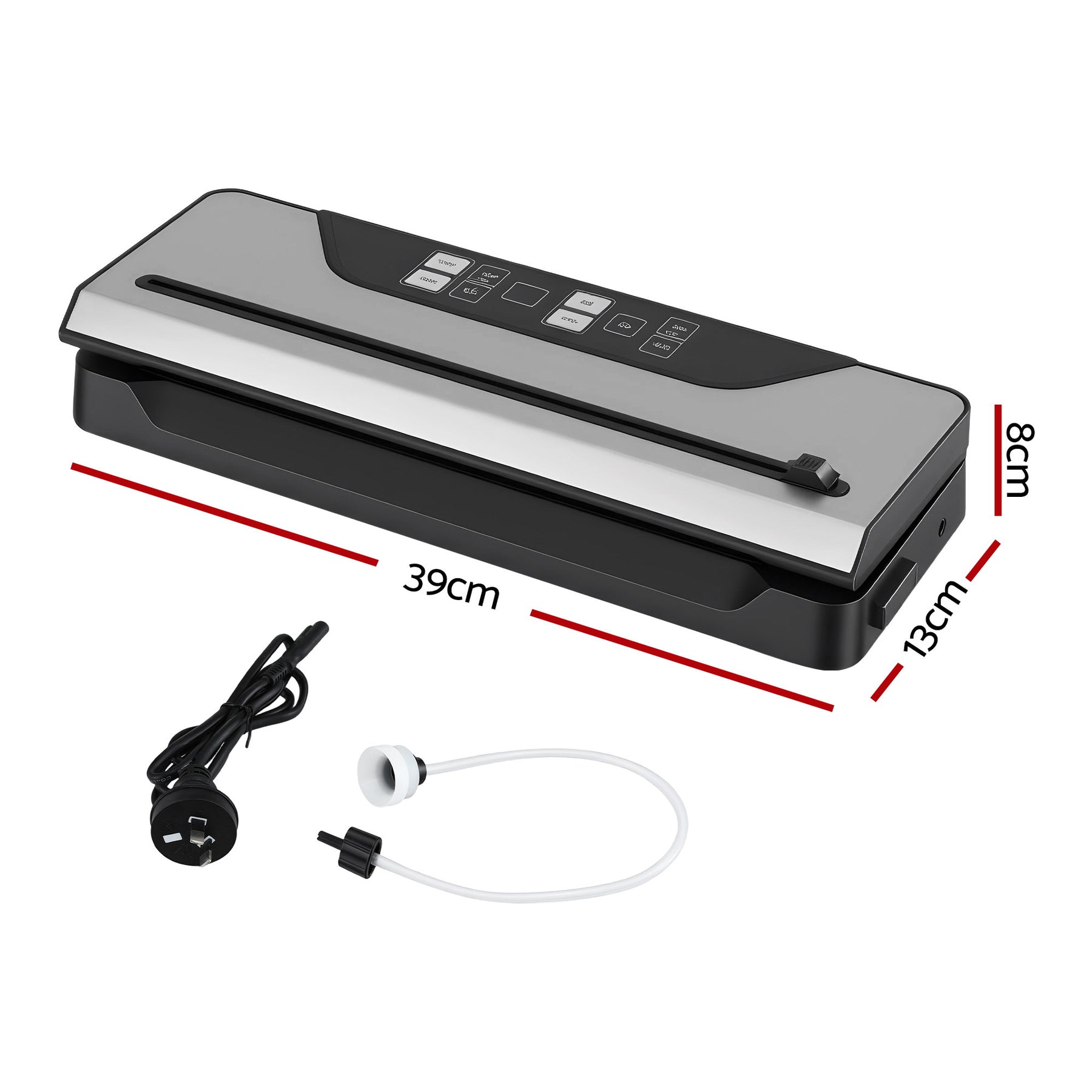 Devanti Food Vacuum Sealer Machine – Black 110W, 9 Modes with Slide Cutter