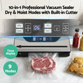 Devanti Food Vacuum Sealer Machine – Black 110W, 9 Modes with Slide Cutter