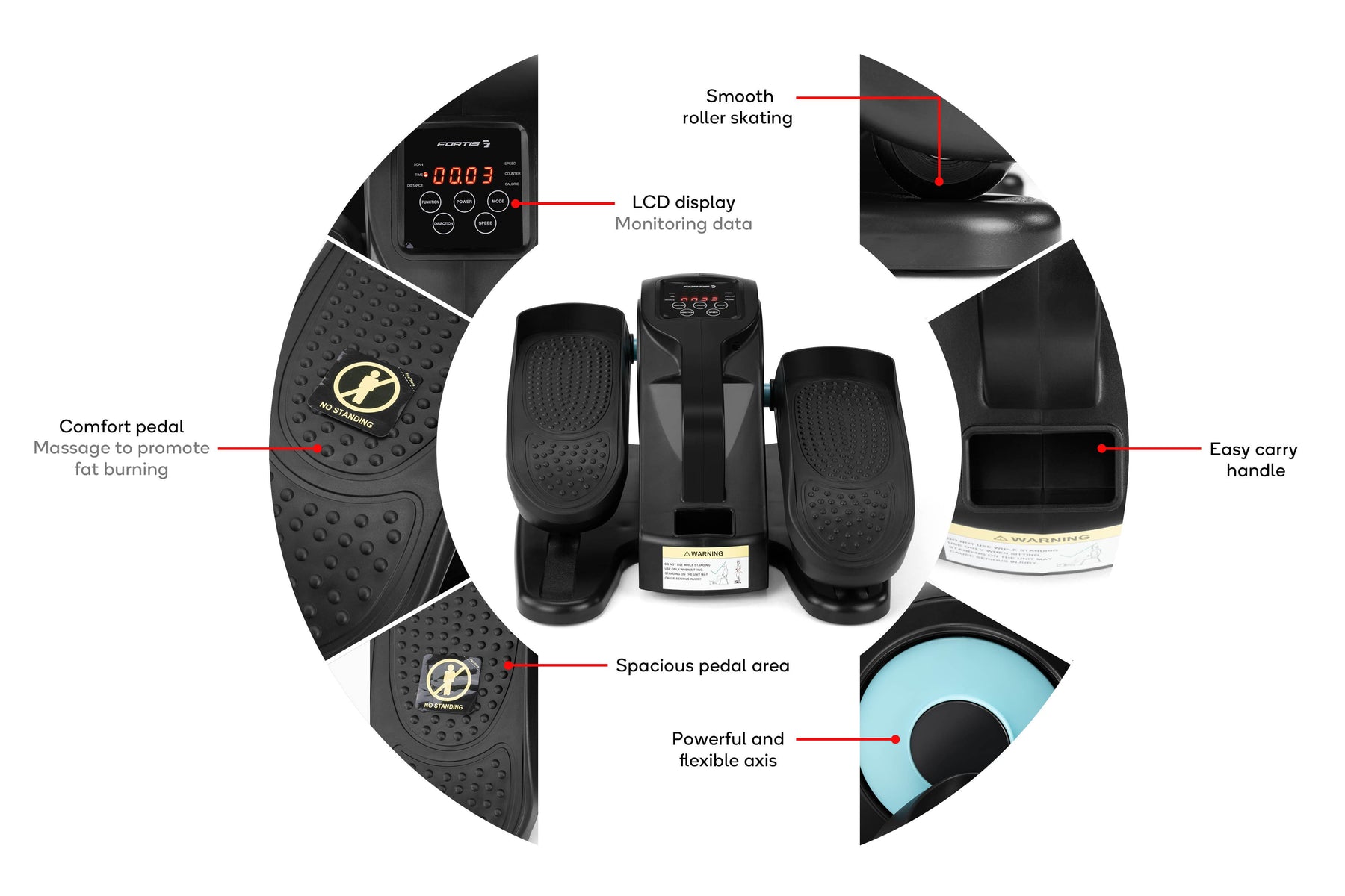 Fortis Electric Automatic Elliptical Mini Bike Stepper | SuperSaverAU