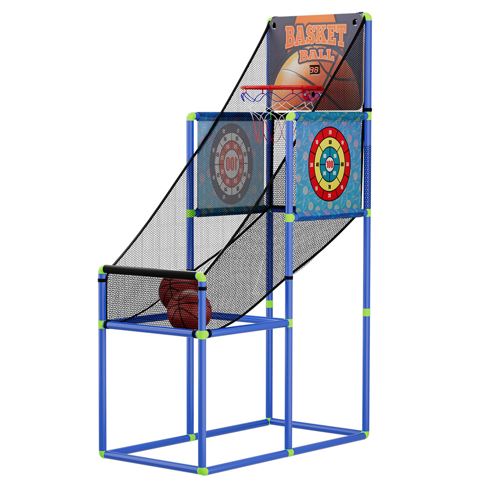 Basketball Arcade Game Electronic Scorer 3 Games Adjustable Kids Blue - SuperSaverAU - view 1