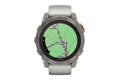 Garmin Fenix 7 Pro Sapphire Solar Smart Sports Watch - Titanium with Fog Grey and Ember Orange Band, 47mm - SuperSaverAU - view 4