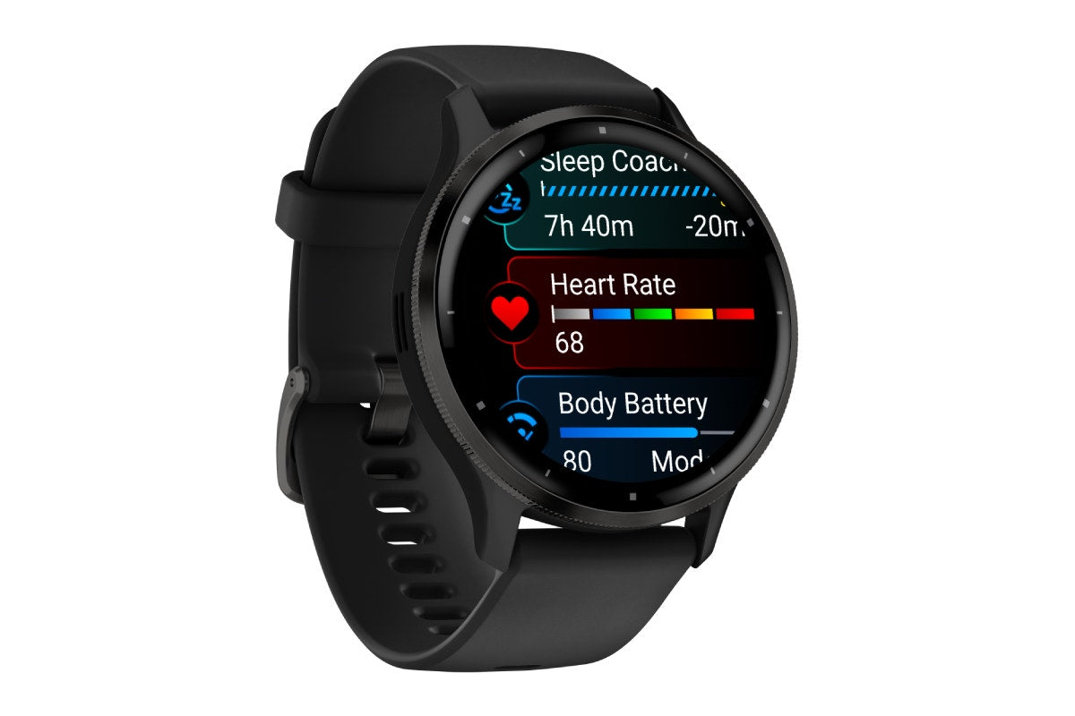 Garmin Venu 3 Smart Sports Watch (Slate with Black Band, 45mm)