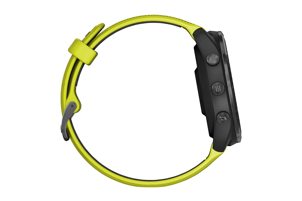 Garmin Forerunner 965 Smart Sports Watch (Carbon Grey DLC Titanium with Amp Yellow/Black Band, 47mm)