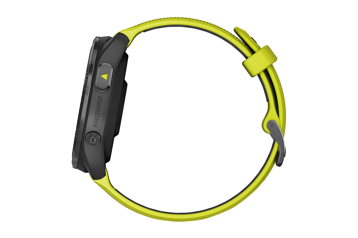 Garmin Forerunner 965 Smart Sports Watch (Carbon Grey DLC Titanium with Amp Yellow/Black Band, 47mm)