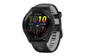Garmin Forerunner 265 Smart Sports Watch (Black with Black/Powder Grey Band, 46mm)
