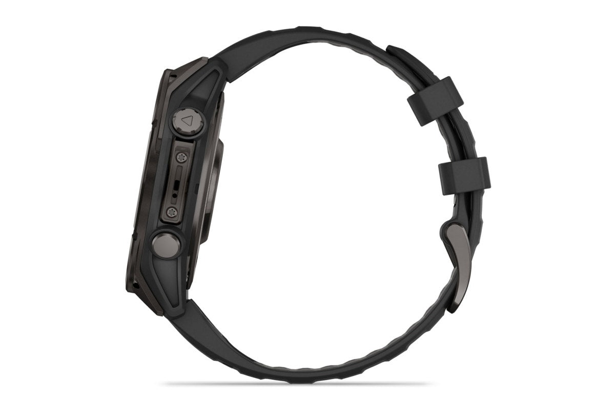 Garmin Fenix 8 AMOLED Sapphire Smart Sports Watch (Carbon Grey DLC Titanium with Black and Pebble Grey Band, 47mm)