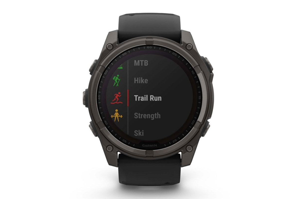 Garmin Fenix 8 Solar Sapphire Smart Sports Watch (Carbon Grey Titanium, Black/Pebble Grey Band, 51mm)