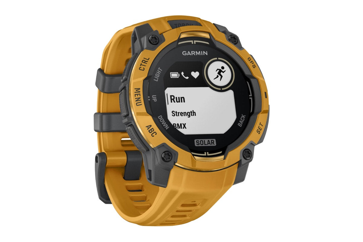 Garmin Instinct 3 Solar Smart Sports Watch (Sunburst with Sunburst/Grey Band, 45mm)