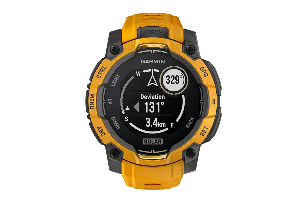 Garmin Instinct 3 Solar Smart Sports Watch (Sunburst with Sunburst/Grey Band, 45mm)