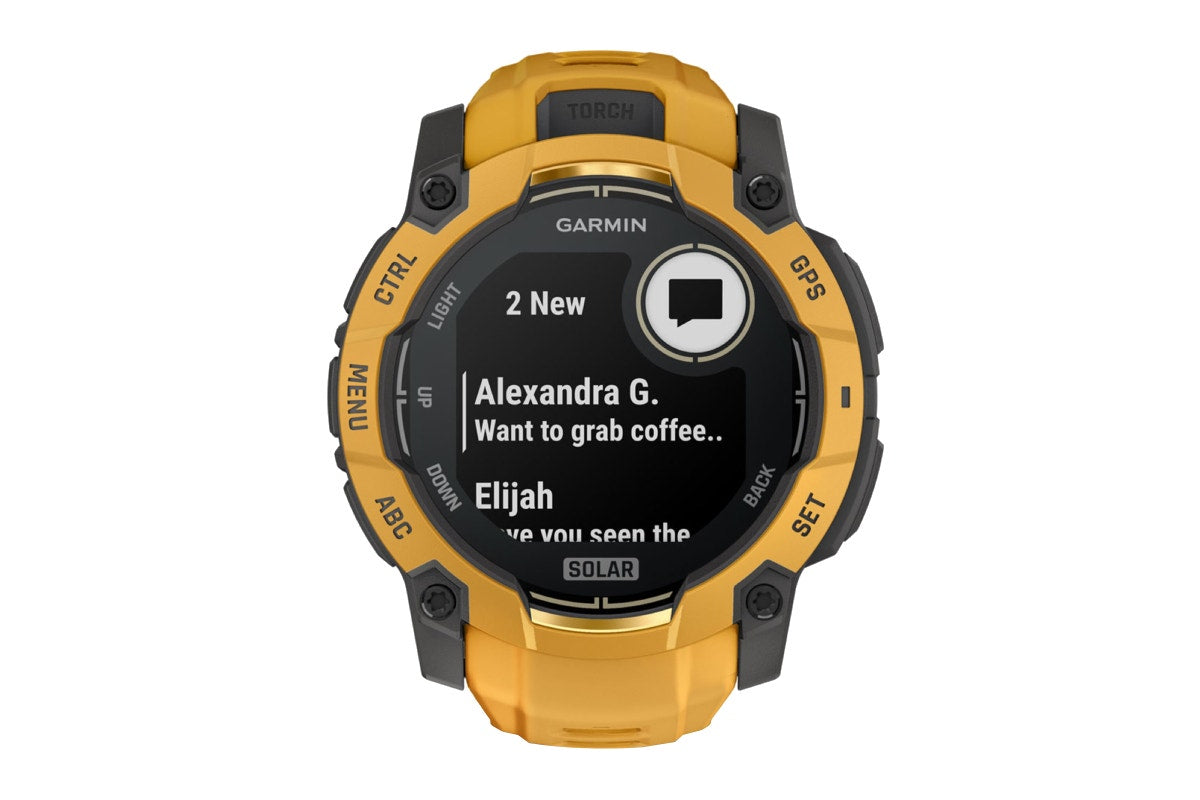 Garmin Instinct 3 Solar Smart Sports Watch (Sunburst with Sunburst/Grey Band, 50mm)
