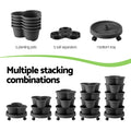 Green Fingers 5 Tier Vertical Garden Planter – Black with Wheels