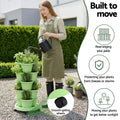 Green Fingers 5 Tier Vertical Garden Planter – Light Green with Wheels