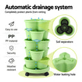 Green Fingers 5 Tier Vertical Garden Planter – Light Green with Wheels