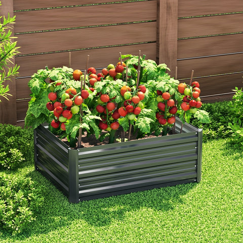 Greenfingers Galvanized Raised Garden Bed 80x60x30cm - Rustproof, Durable, Safe Edges - SuperSaverAU - view 1