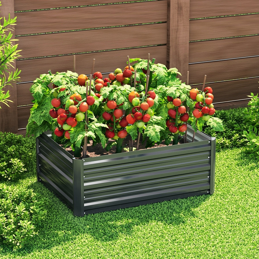 Greenfingers Galvanized Raised Garden Bed 80x60x30cm - Rustproof, Durable, Safe Edges - SuperSaverAU - view 1