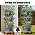 Green Fingers 5-Pot Vertical Strawberry Planter – Grey with Casters