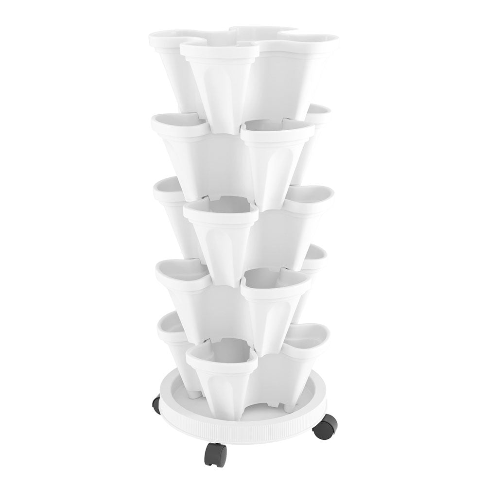 Greenfingers 5-Pot Strawberry Planter 35cm x 35cm x 75cm with Drainage System - SuperSaverAU - view 7