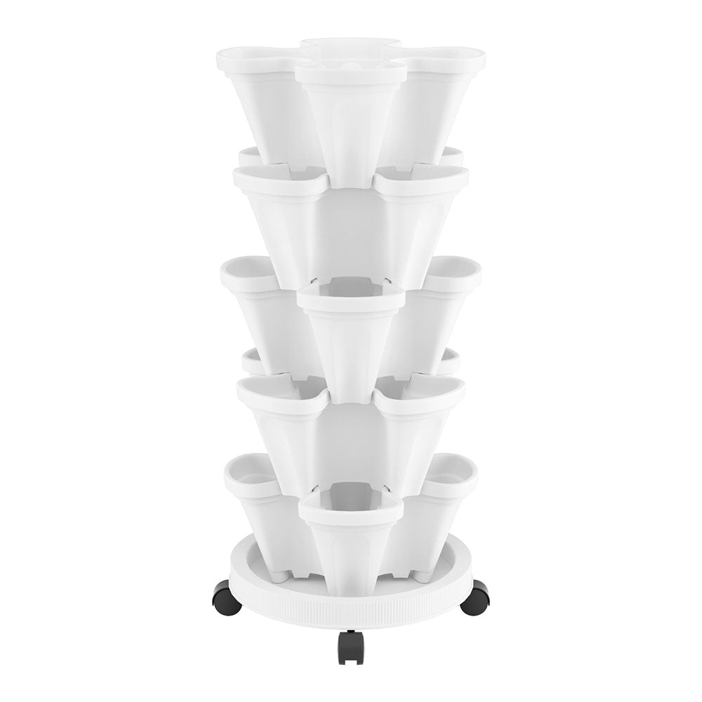 Greenfingers 5-Pot Strawberry Planter 35cm x 35cm x 75cm with Drainage System - SuperSaverAU - view 3