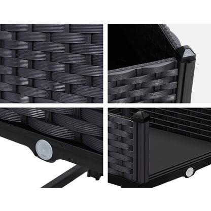 Green Fingers Raised Garden Bed 40x40x23cm PP Planter Box for Herbs & Vegetables