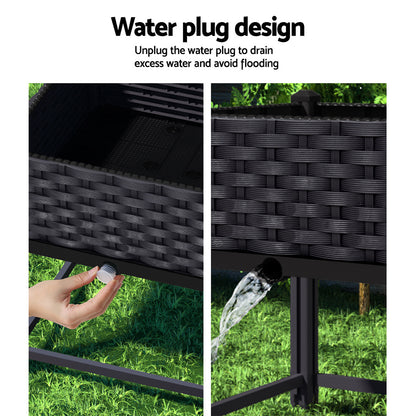 Green Fingers Raised Garden Bed 40x40x23cm PP Planter Box for Herbs & Vegetables