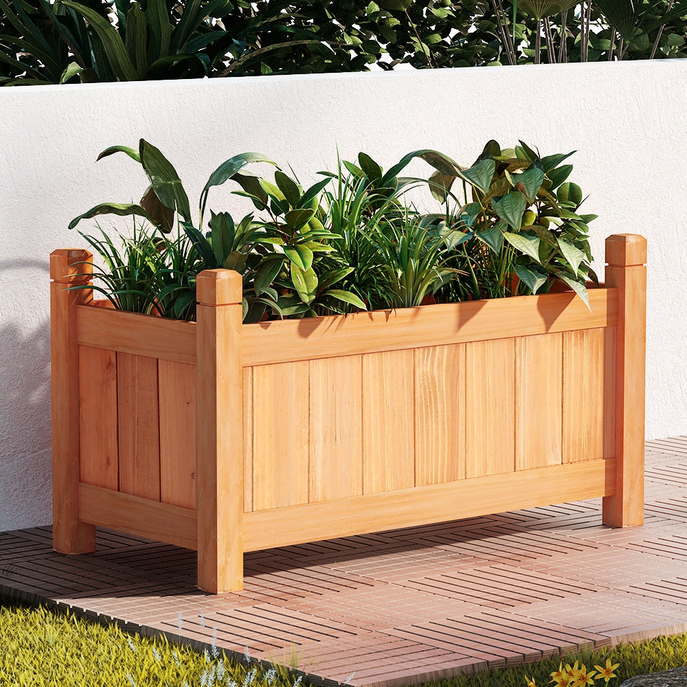 Greenfingers Wooden Garden Bed 60x30x33cm Raised Planter Box, Fir Wood, Easy Assembly