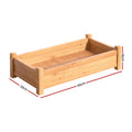Green Fingers Garden Bed 65x33x16cm Wooden Planter Box with Raised Legs - SuperSaverAU - view 2