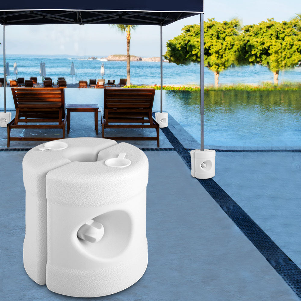 Instahut Gazebo Base Pod Set 4pcs - Stabilizes with Water/Sand, 9L Capacity