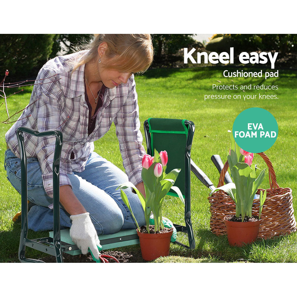 Gardeon 3 in 1 Garden Kneeler Foldable Padded Seat Stool 150kg Capacity
