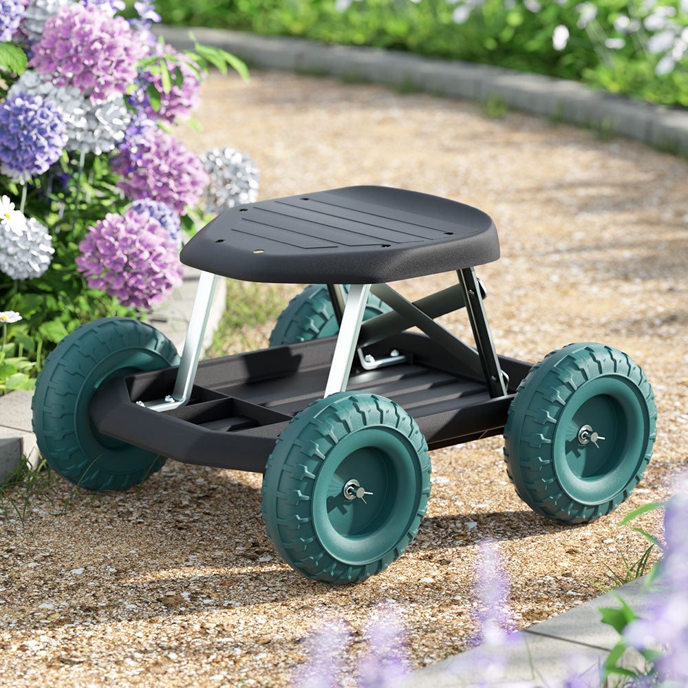 Gardeon Garden Cart Rolling Stool with Wheels Gardening Helper Seat Farm Yard - SuperSaverAU - view 7