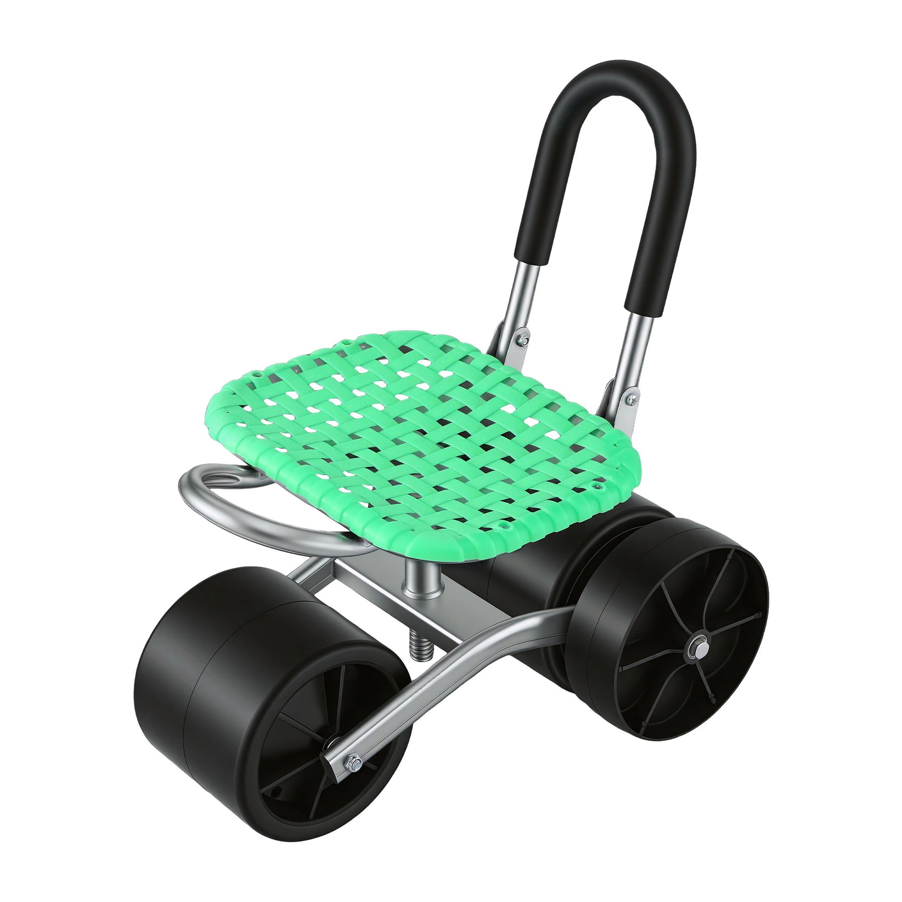 Gardeon Rolling Garden Work Seat – Green 130kg, 360° Swivel Adjustable Stool
