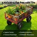 Gardeon 2pcs 4.10/3.50-4 Flat Free Solid Rubber Tires, 10" Heavy Duty Wheels - SuperSaverAU - view 2