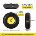 Gardeon 2pcs 4.10/3.50-4 Flat Free Solid Rubber Tires, 10" Heavy Duty Wheels - SuperSaverAU - view 5